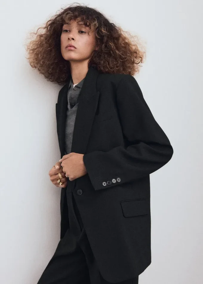 Blazer de costume avec poches à rabat