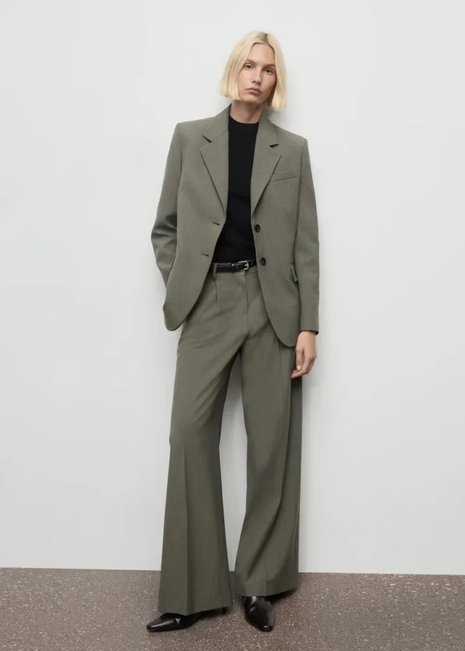 Blazer de costume avec poches à rabat