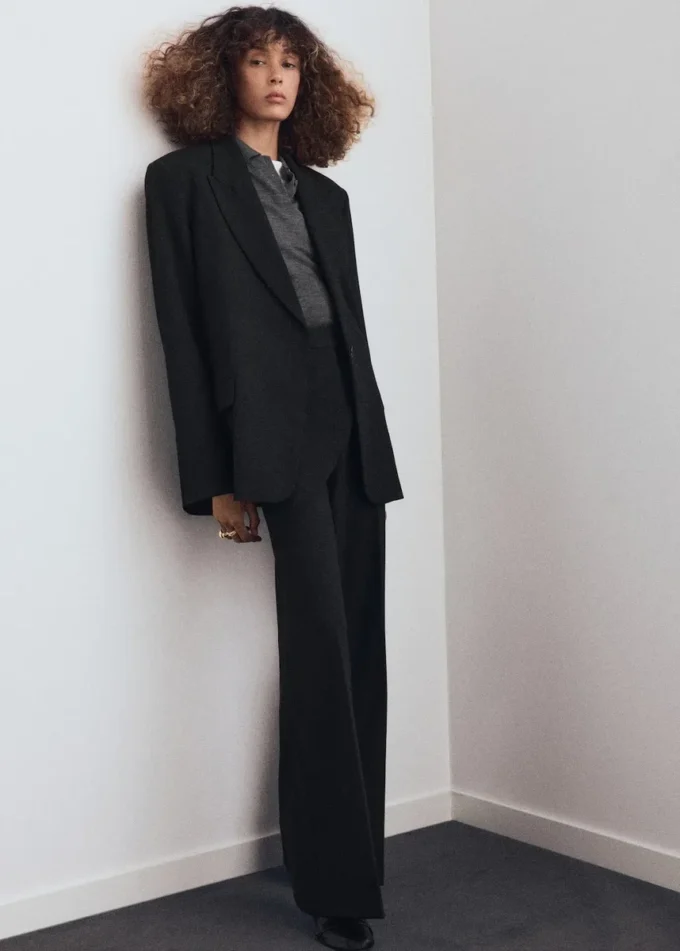 Blazer de costume avec poches à rabat