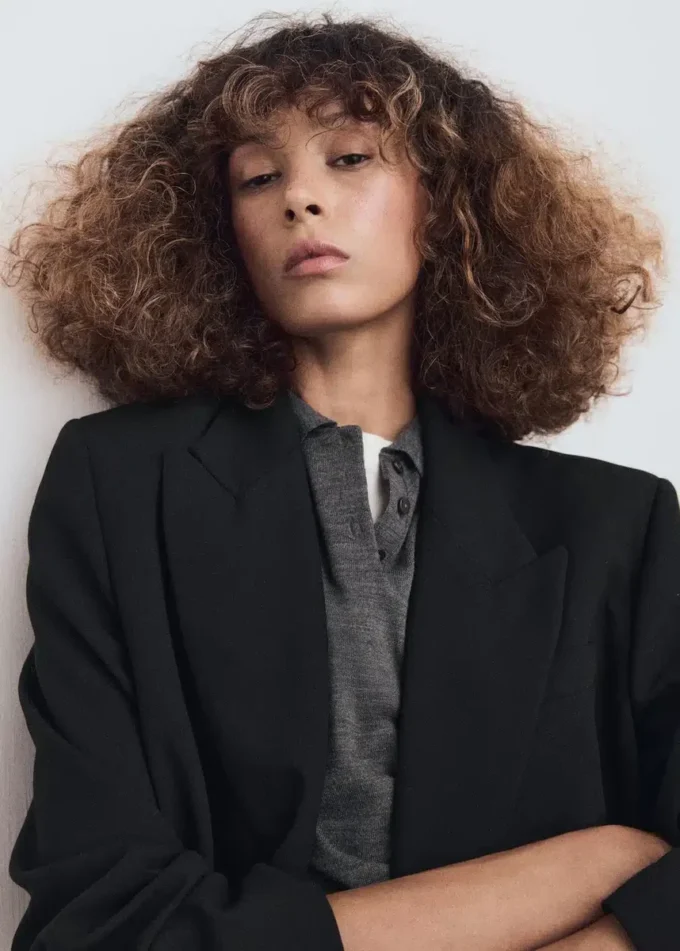 Blazer de costume avec poches à rabat
