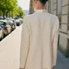 Blazer de costume avec revers en satin