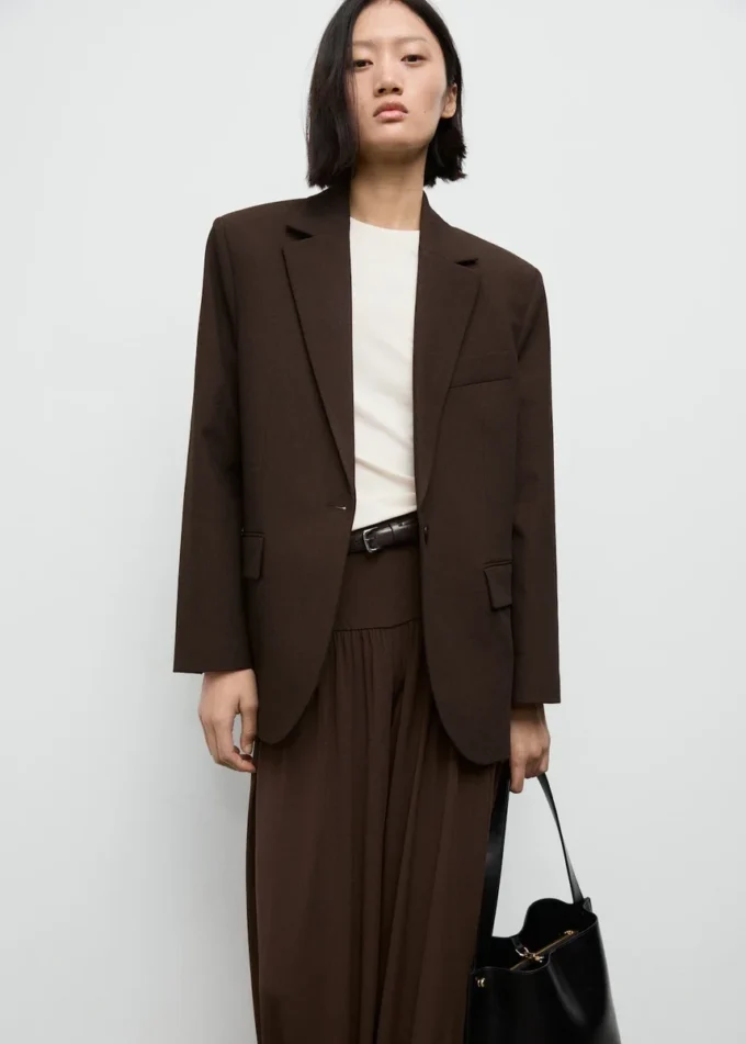 Blazer de costume coupe droite