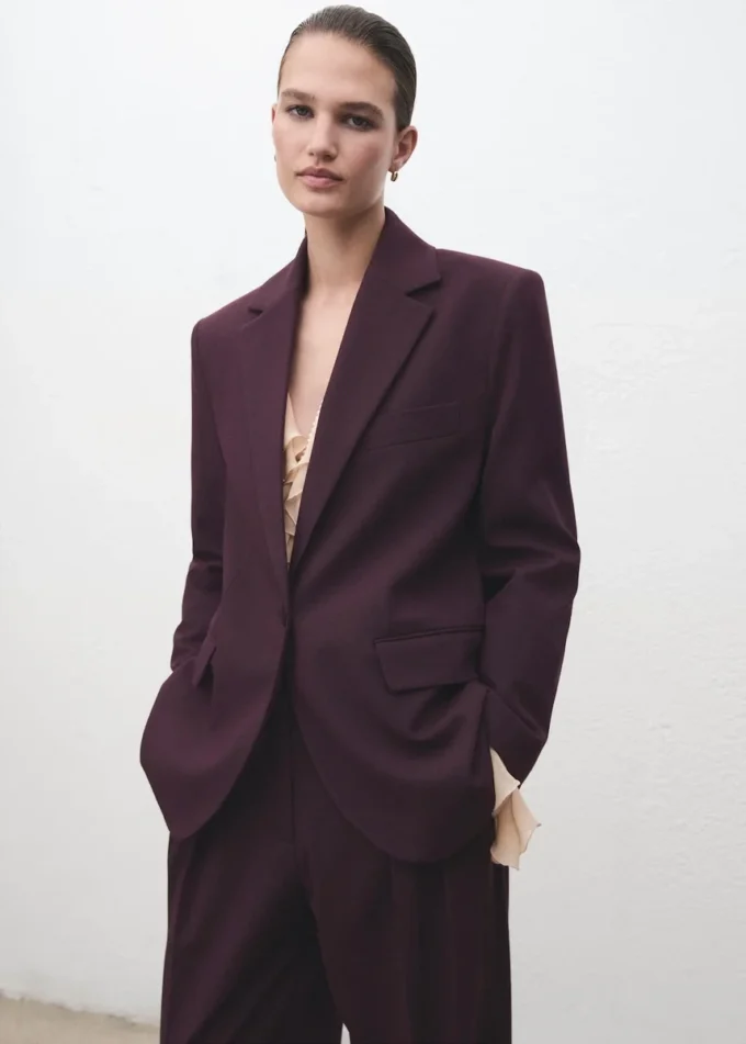 Blazer de costume coupe droite