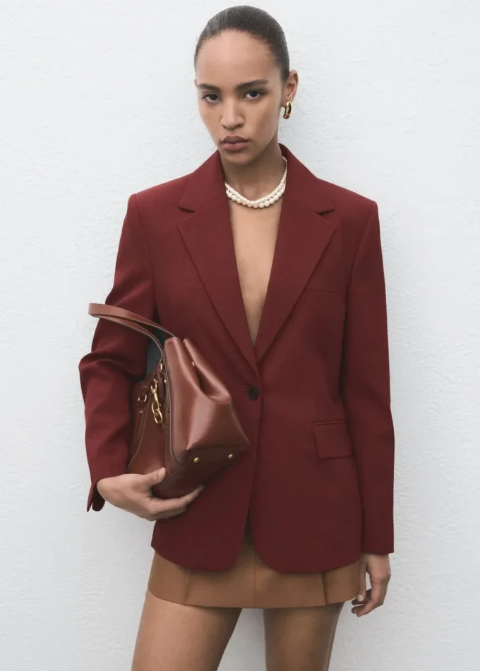 Blazer de costume coupe droite