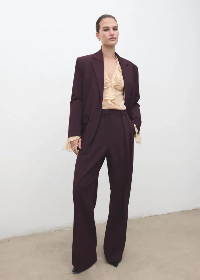 Blazer de costume coupe droite