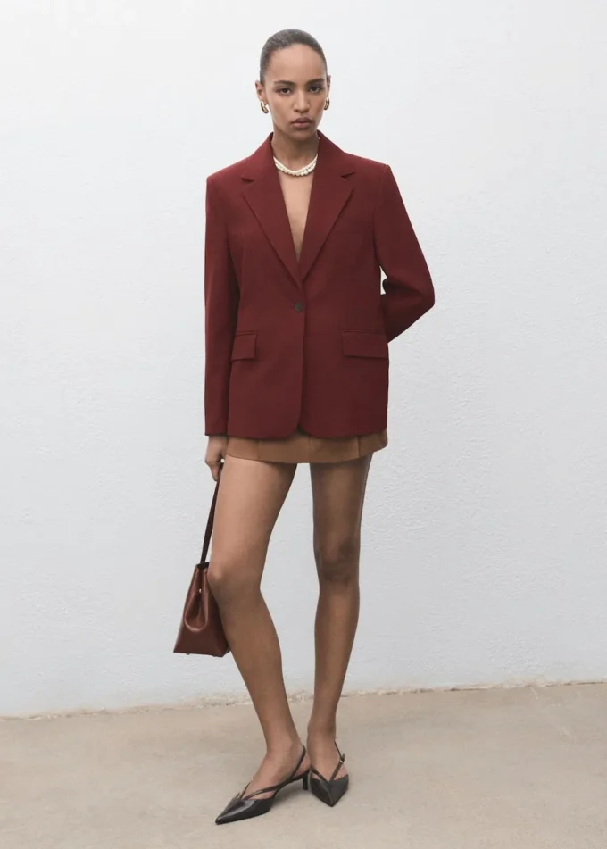 Blazer de costume coupe droite