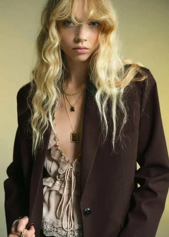 Blazer de costume coupe droite