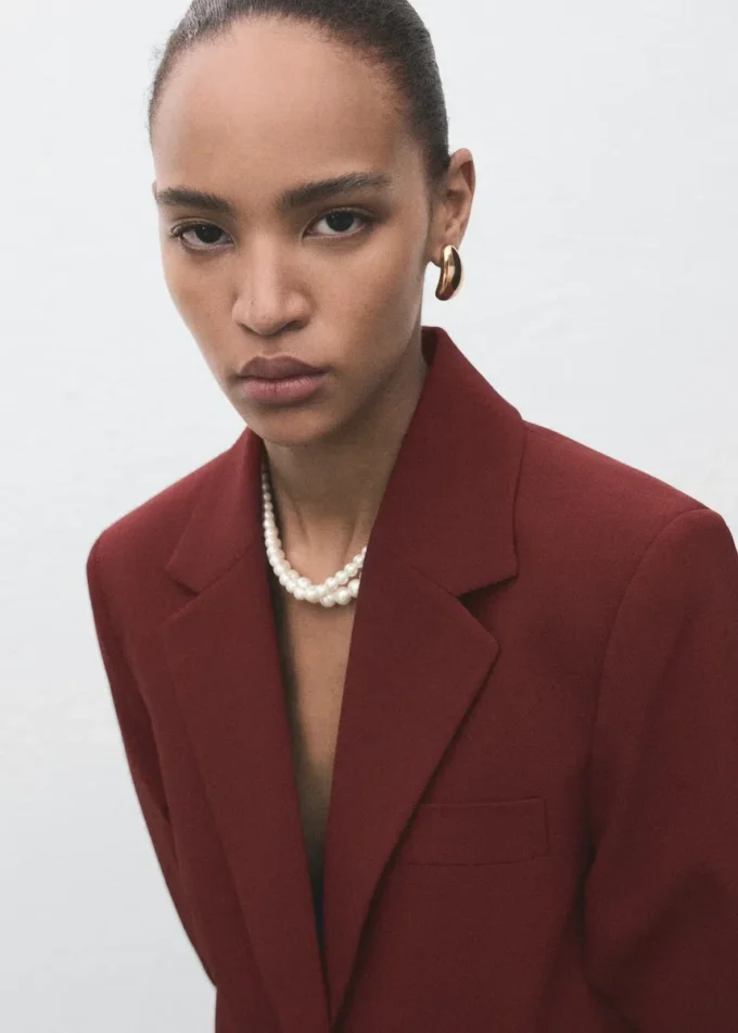 Blazer de costume coupe droite
