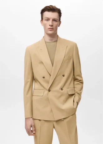 Blazer de costume croisé coupe classique Boston