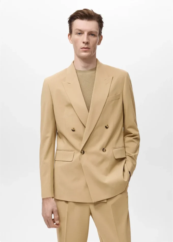 Blazer de costume croisé coupe classique Boston