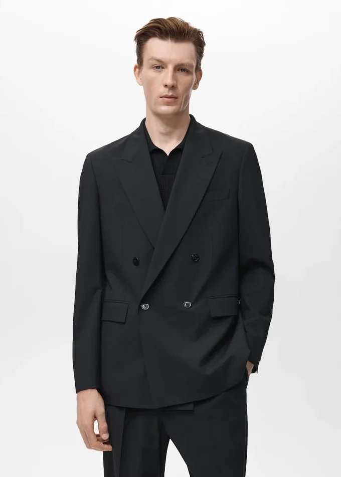 Blazer de costume croisé coupe classique Boston