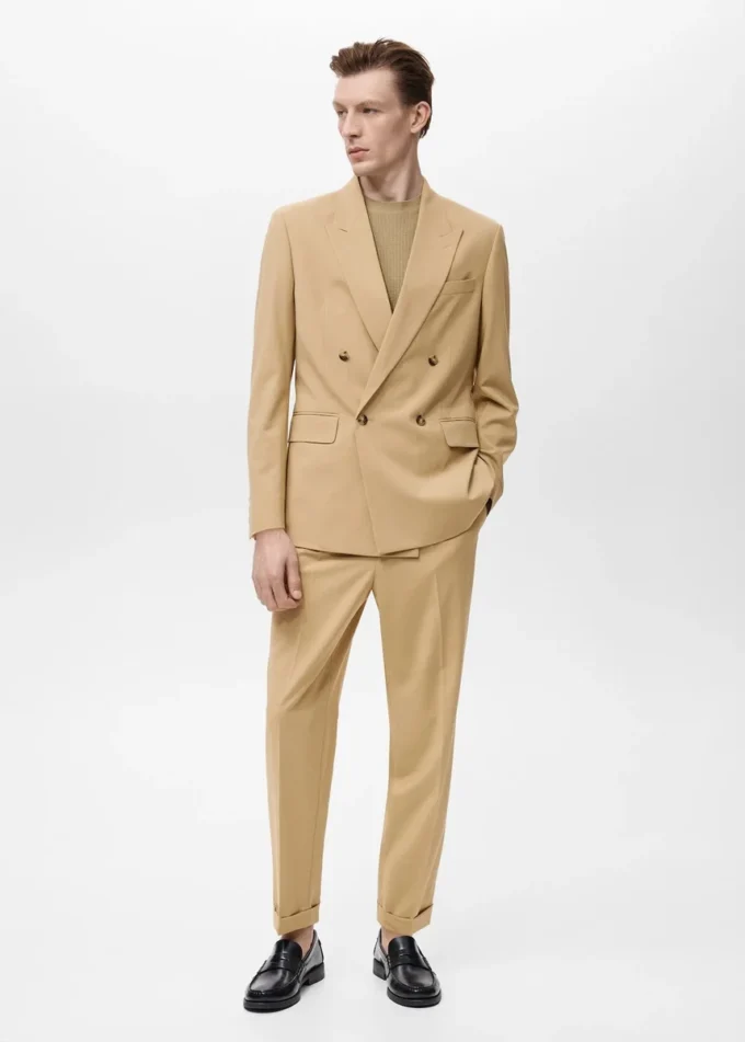 Blazer de costume croisé coupe classique Boston
