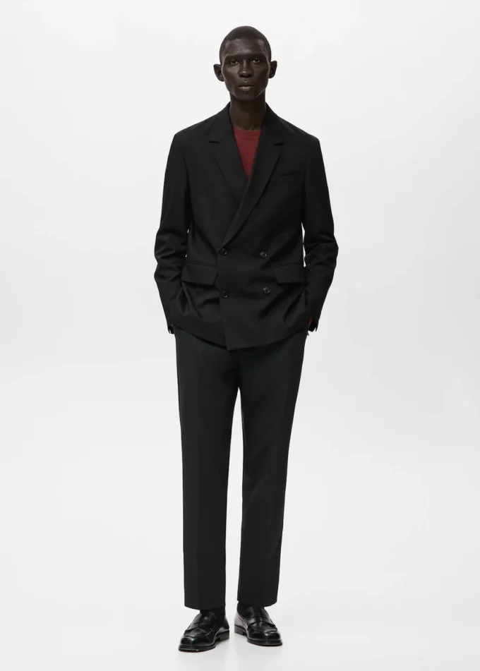 Blazer de costume croisé coupe classique Boston