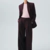 Blazer de costume en laine mélangée