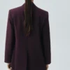 Blazer de costume en laine mélangée
