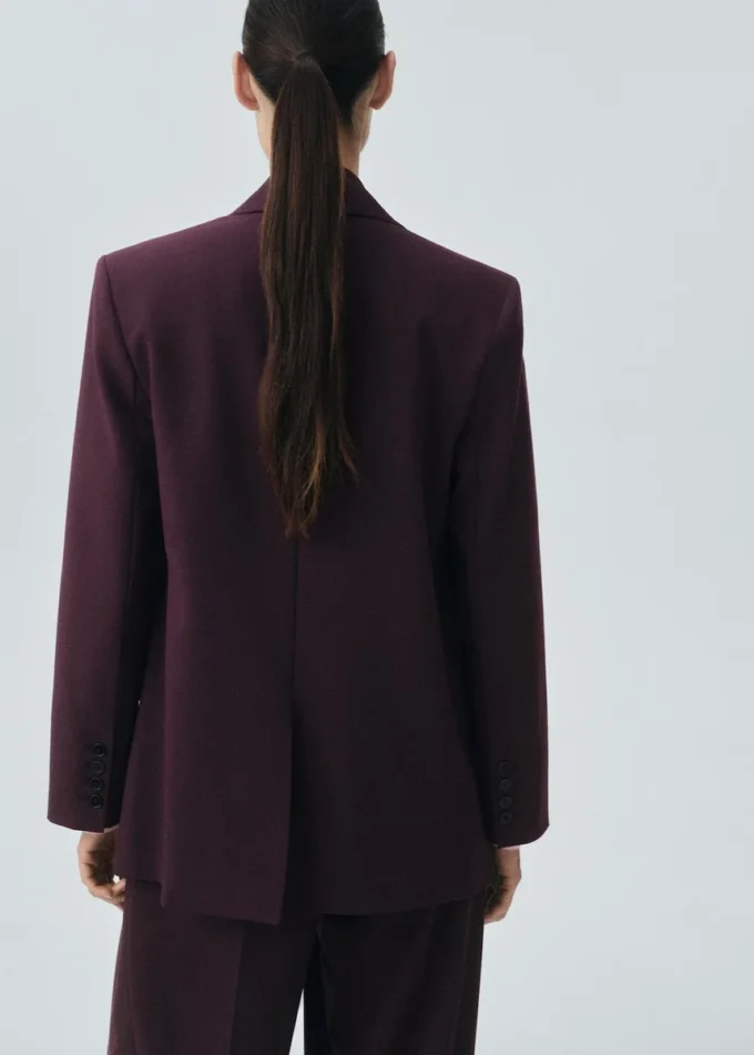 Blazer de costume en laine mélangée