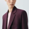 Blazer de costume en laine mélangée