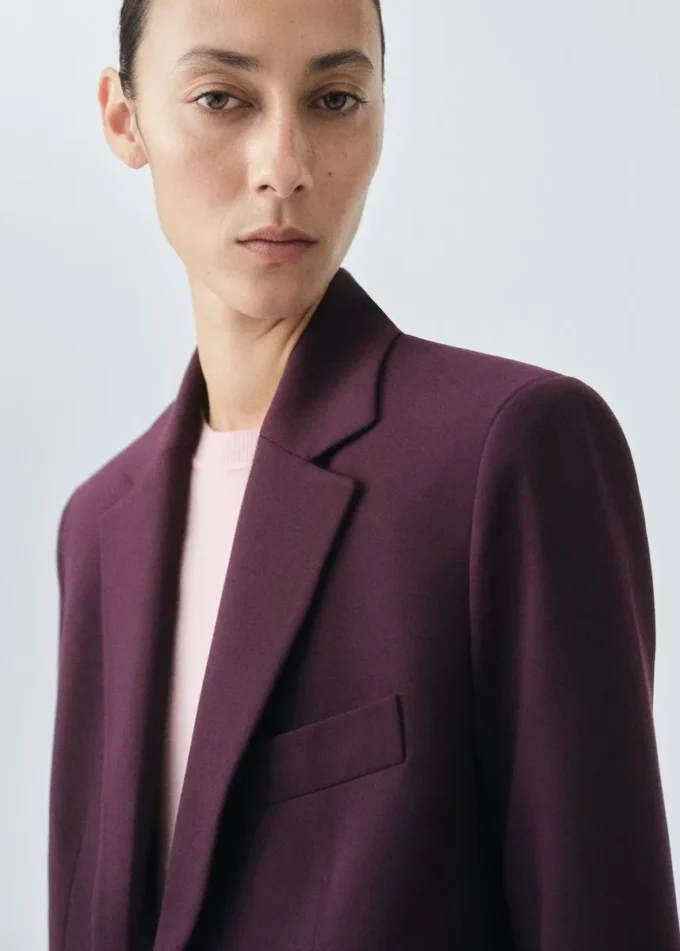 Blazer de costume en laine mélangée