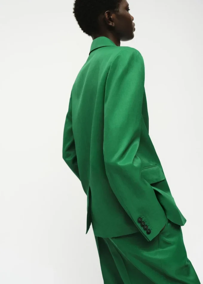 Blazer de costume en lin mélangé
