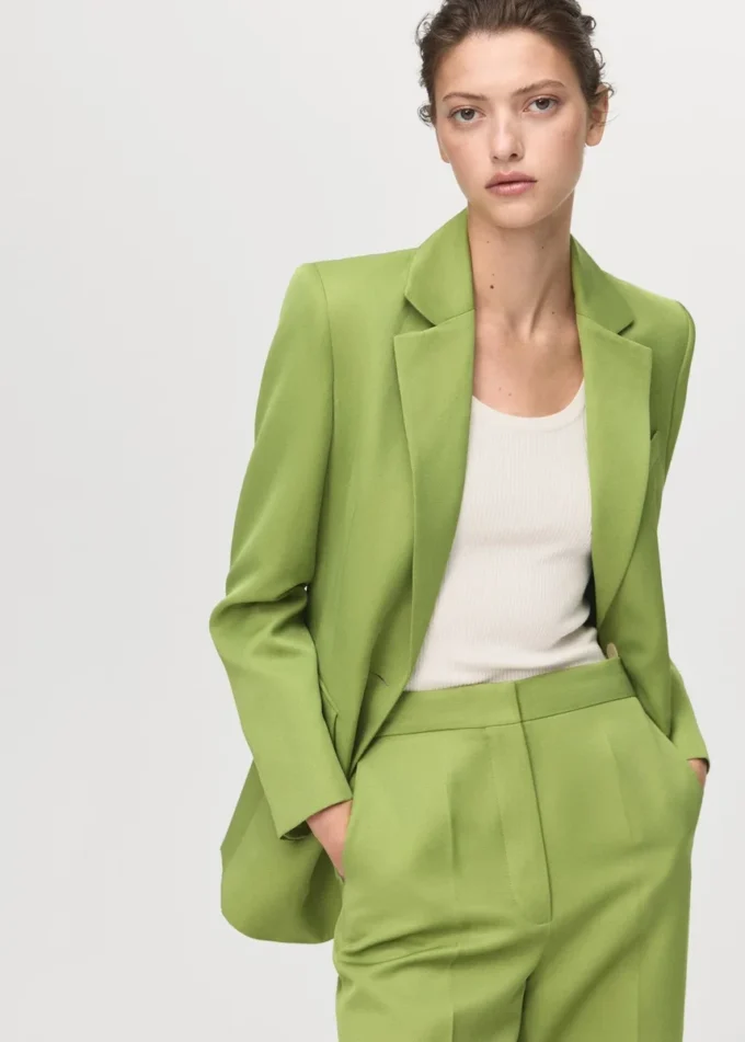 Blazer de costume en lin mélangé