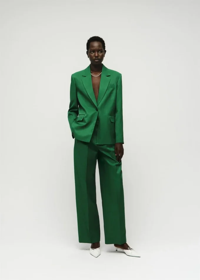 Blazer de costume en lin mélangé