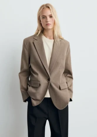 Blazer droit avec poches à rabat