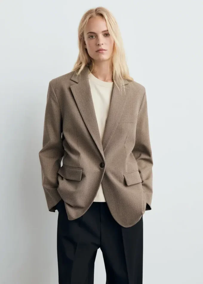 Blazer droit avec poches à rabat