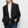 Blazer droit avec poches à rabat