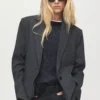 Blazer droit avec poches à rabat