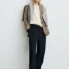 Blazer droit avec poches à rabat