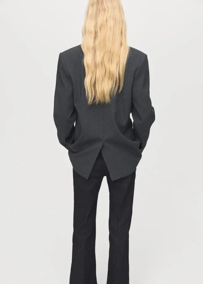 Blazer droit avec poches à rabat