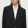 Blazer droit avec poches à rabat