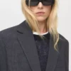 Blazer droit avec poches à rabat