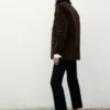 Blazer droit en daim