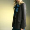 Blazer en laine à carreaux