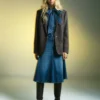 Blazer en laine à carreaux