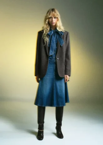 Blazer en laine à carreaux