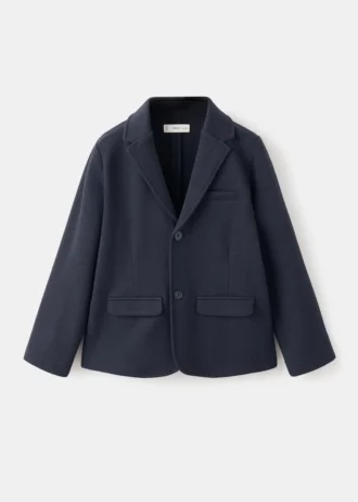 Blazer en piqué de coton mélangé