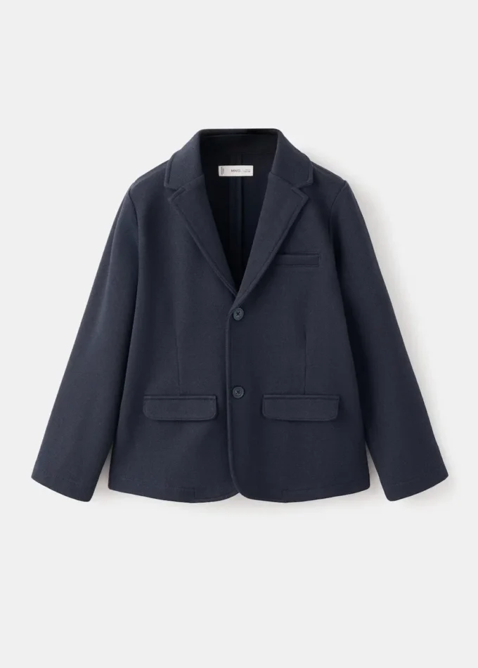 Blazer en piqué de coton mélangé