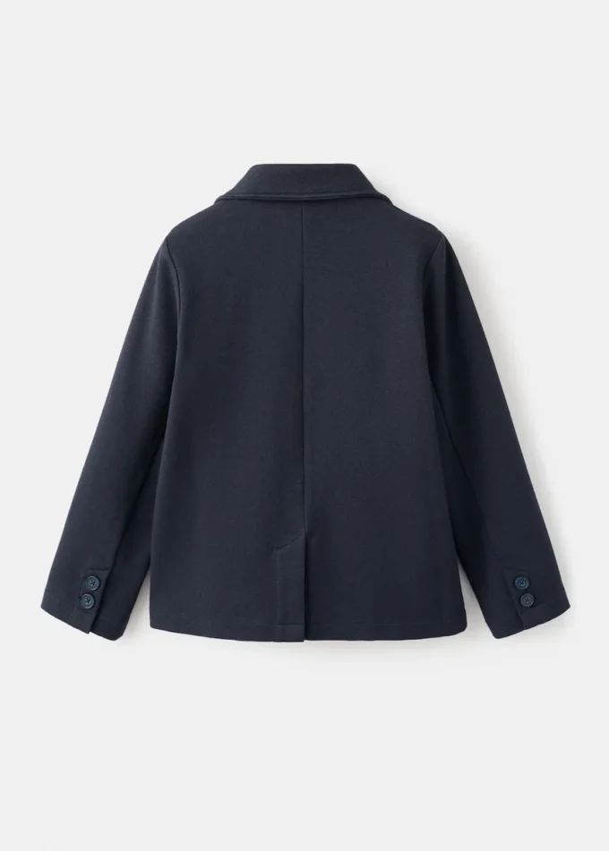 Blazer en piqué de coton mélangé
