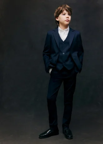 Blazer essentiel en coton mélangé