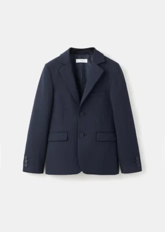 Blazer essentiel en coton mélangé