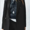 Blazer à fines rayures