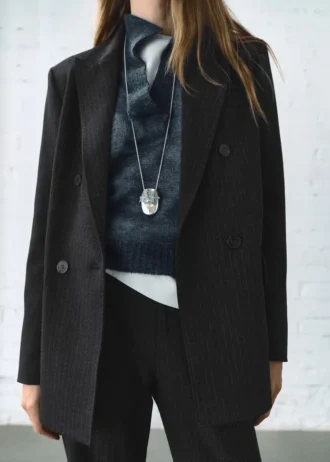Blazer à fines rayures