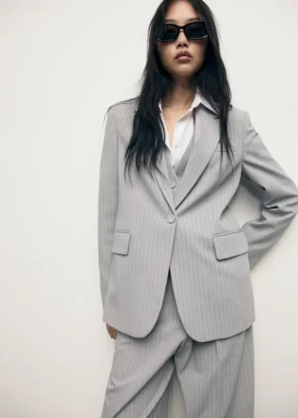 Blazer à fines rayures