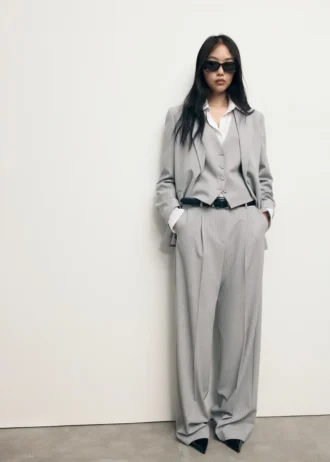 Blazer à fines rayures