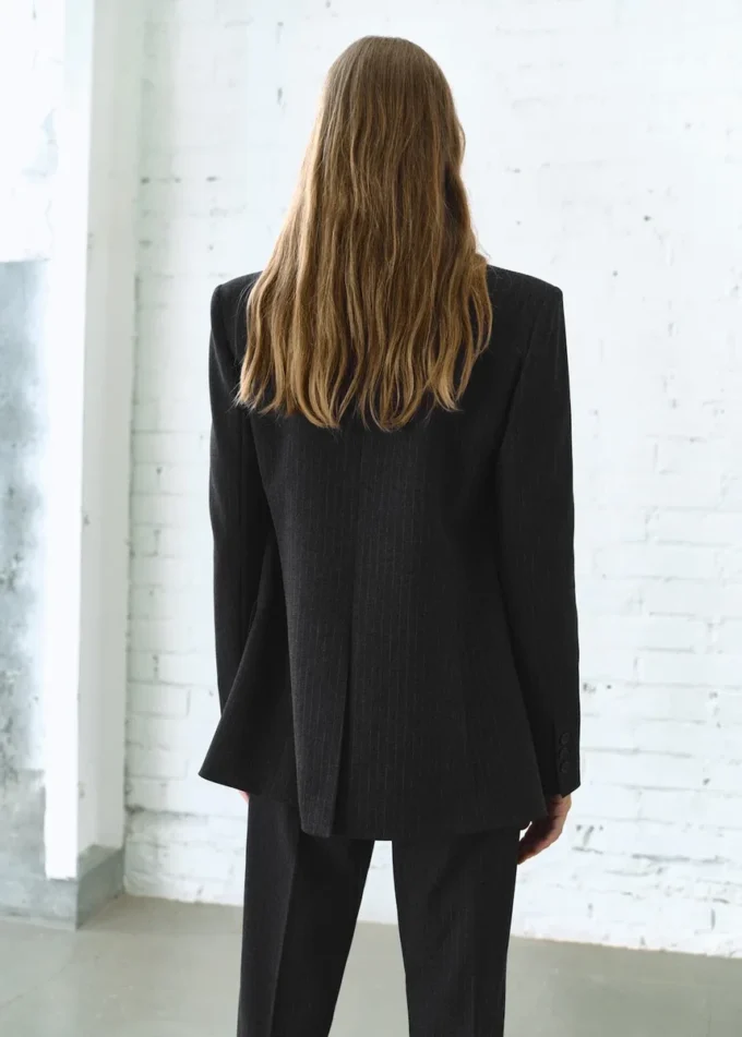 Blazer à fines rayures