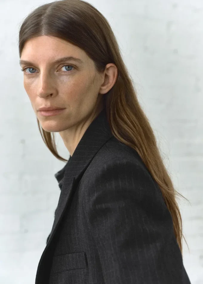 Blazer à fines rayures