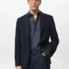 Blazer slim en coton