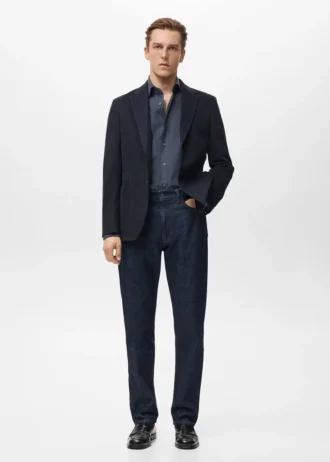Blazer slim en coton